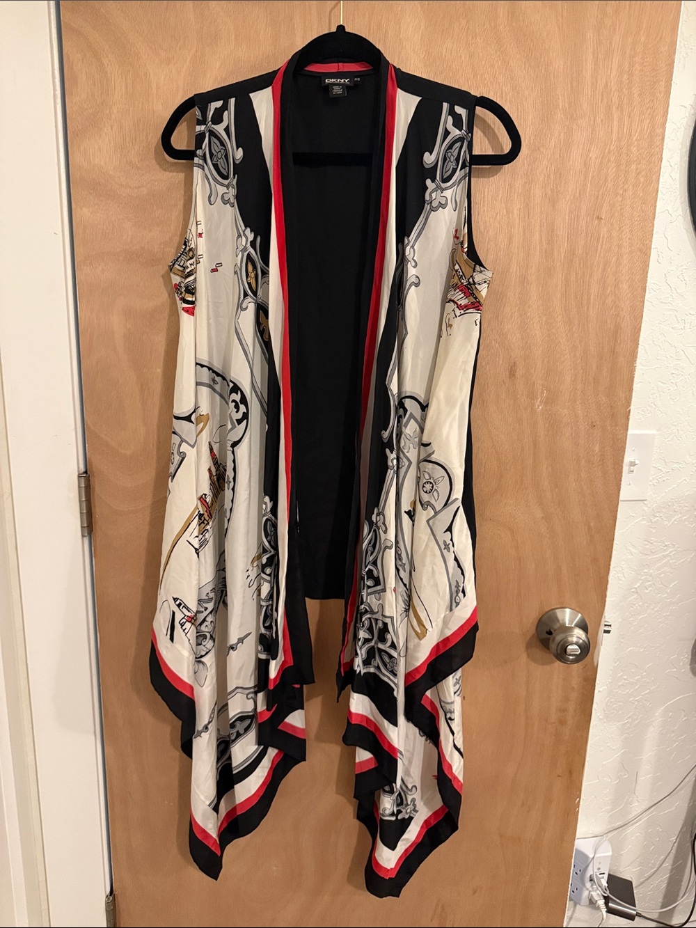 DKNY flowy silk vest